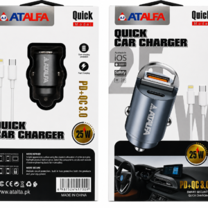 ATALFA 25W PD + QC 3.0 Fast Car Charger