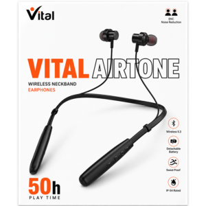 Vital Airtone Wireless Neckband Earphones (Extra Battery Edition)