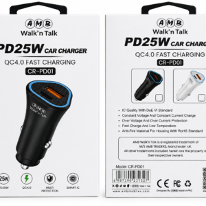 AMB Walk'n Talk PD25W QC4.0 Fast Car Charger (CR-PD01)